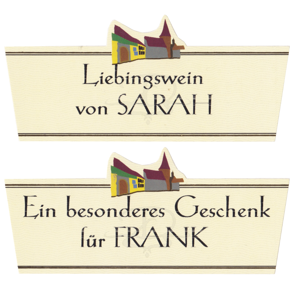 Individuelles Geschenketikett - Weingut Frank Dietrich